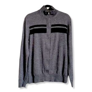 Banana Republic 100% Fine Merino Wool Full Zip Cardigan Sweater Size Large